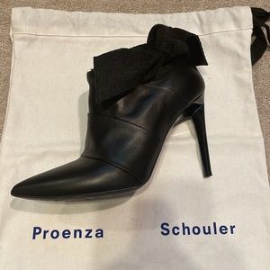 EUC Proenza Schouler black leather booties